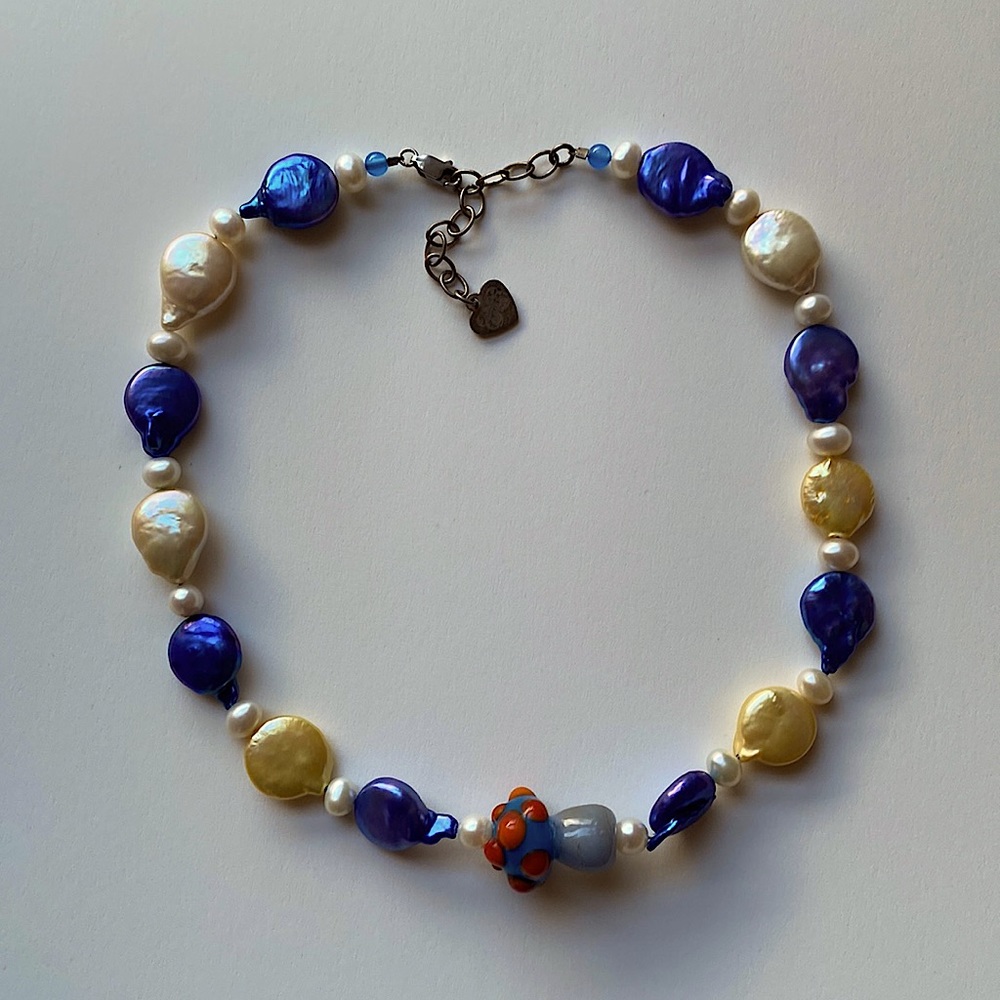 Beepy Bella Freshwater Pearl Mushroom Necklace